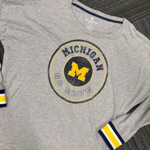 Colosseum NCAA Michigan Wolverines Go Blue Long Sleeve Shirt Womens